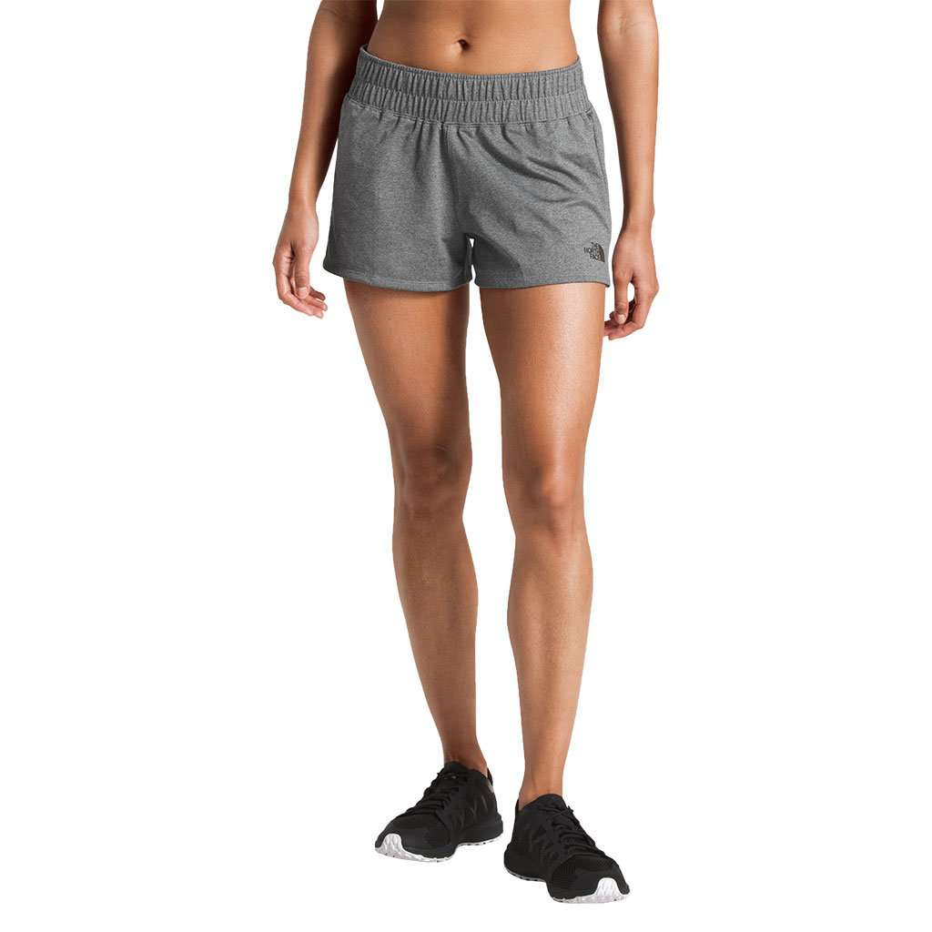 The North Face Women s Fave Lite Shorts in TNF Medium Grey Heather Country Club Prep