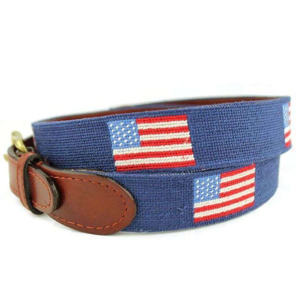 Needlepoint belt for men American Flag needlepoint sale design