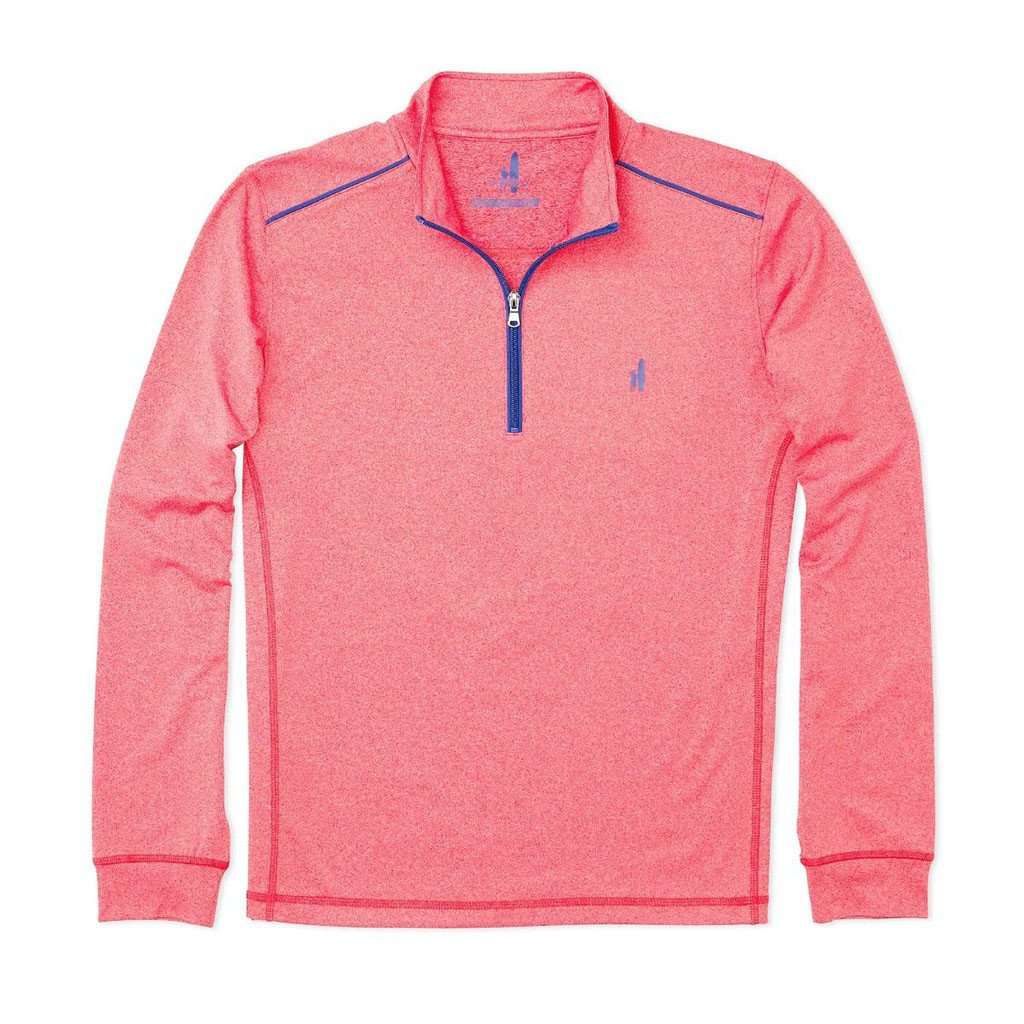 Johnnie O Lammie 1 4 Zip Prep Formance Pullover in Bahia Red Country Club Prep