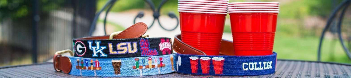 Men's Needlepoint Belts, Leather Belts, Woven Belts & Ribbon Belts