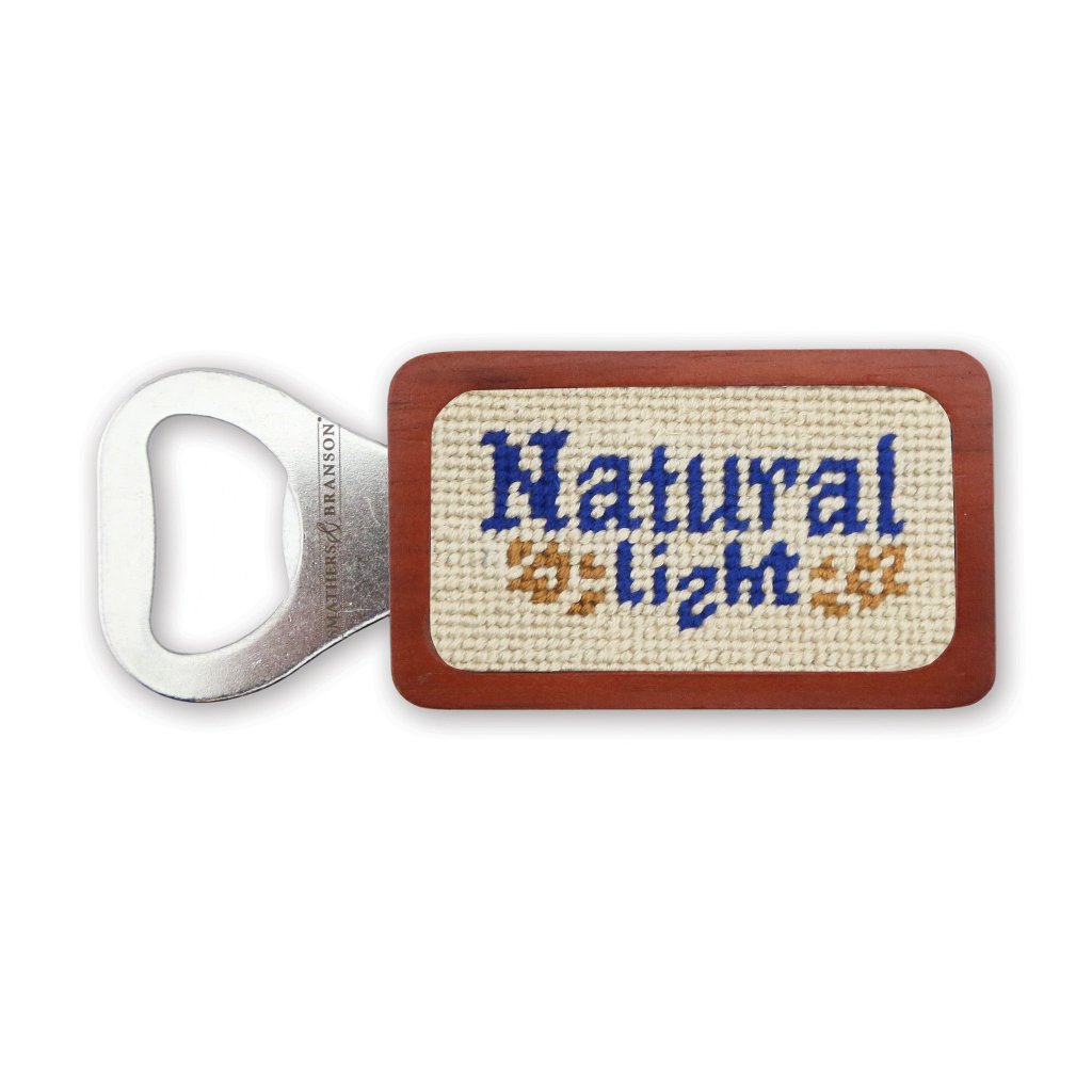 Natural Light Needlepoint Bottle Opener by Smathers & Branson - Country Club Prep