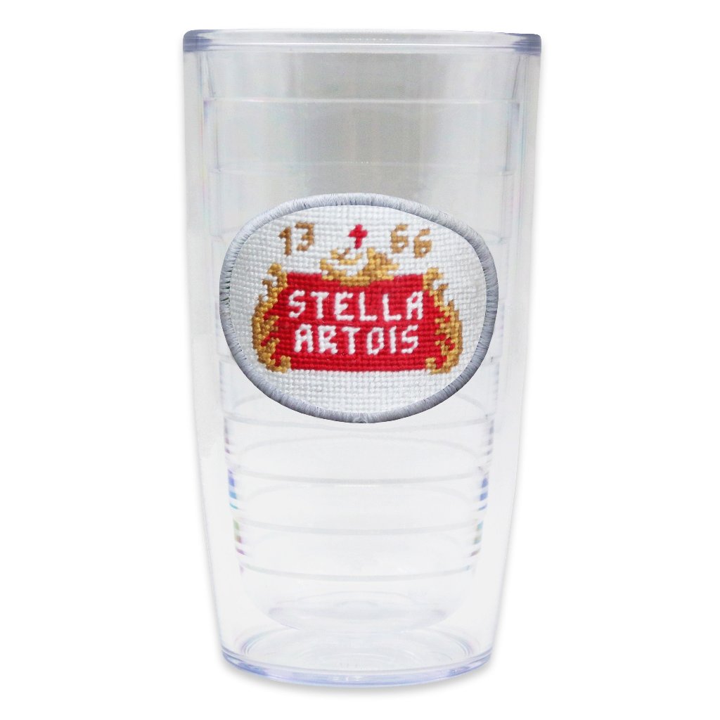 Stella Artois Needlepoint Tumbler by Smathers & Branson - Country Club Prep