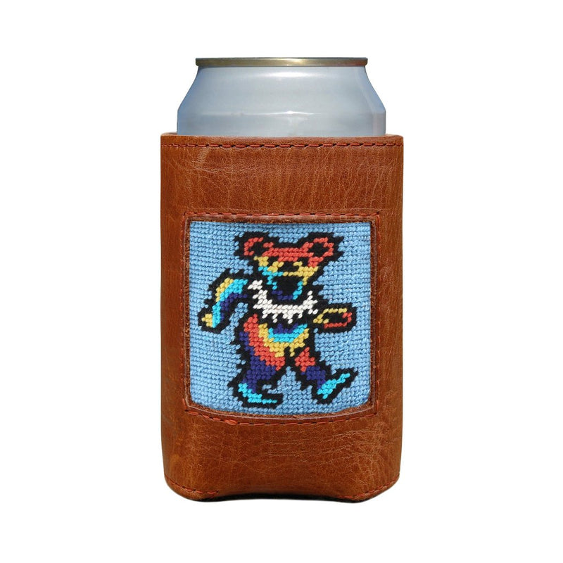 Dancing Bear Tie Dye Needlepoint Can Cooler by Smathers & Branson - Country Club Prep