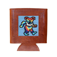 Dancing Bear Tie Dye Needlepoint Can Cooler by Smathers & Branson - Country Club Prep