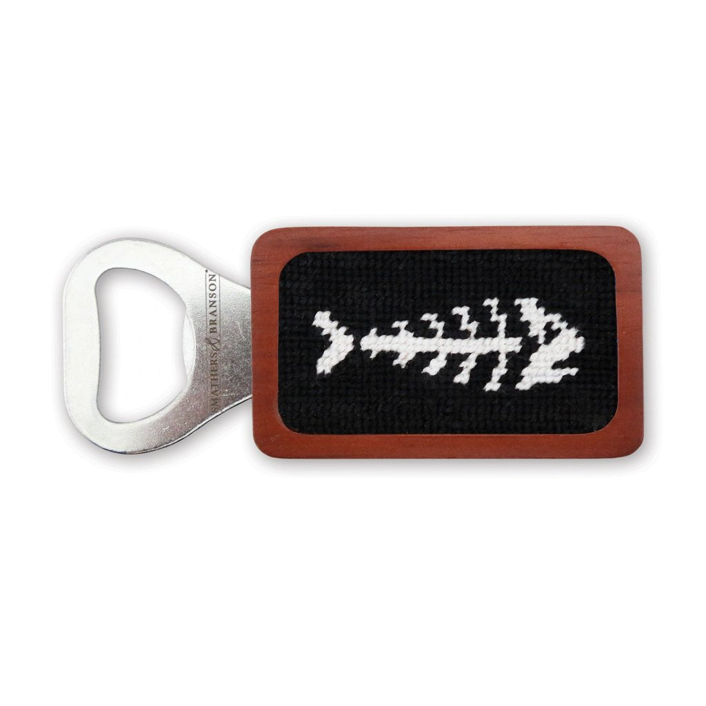 Fishbones Needlepoint Bottle Opener by Smathers & Branson - Country Club Prep