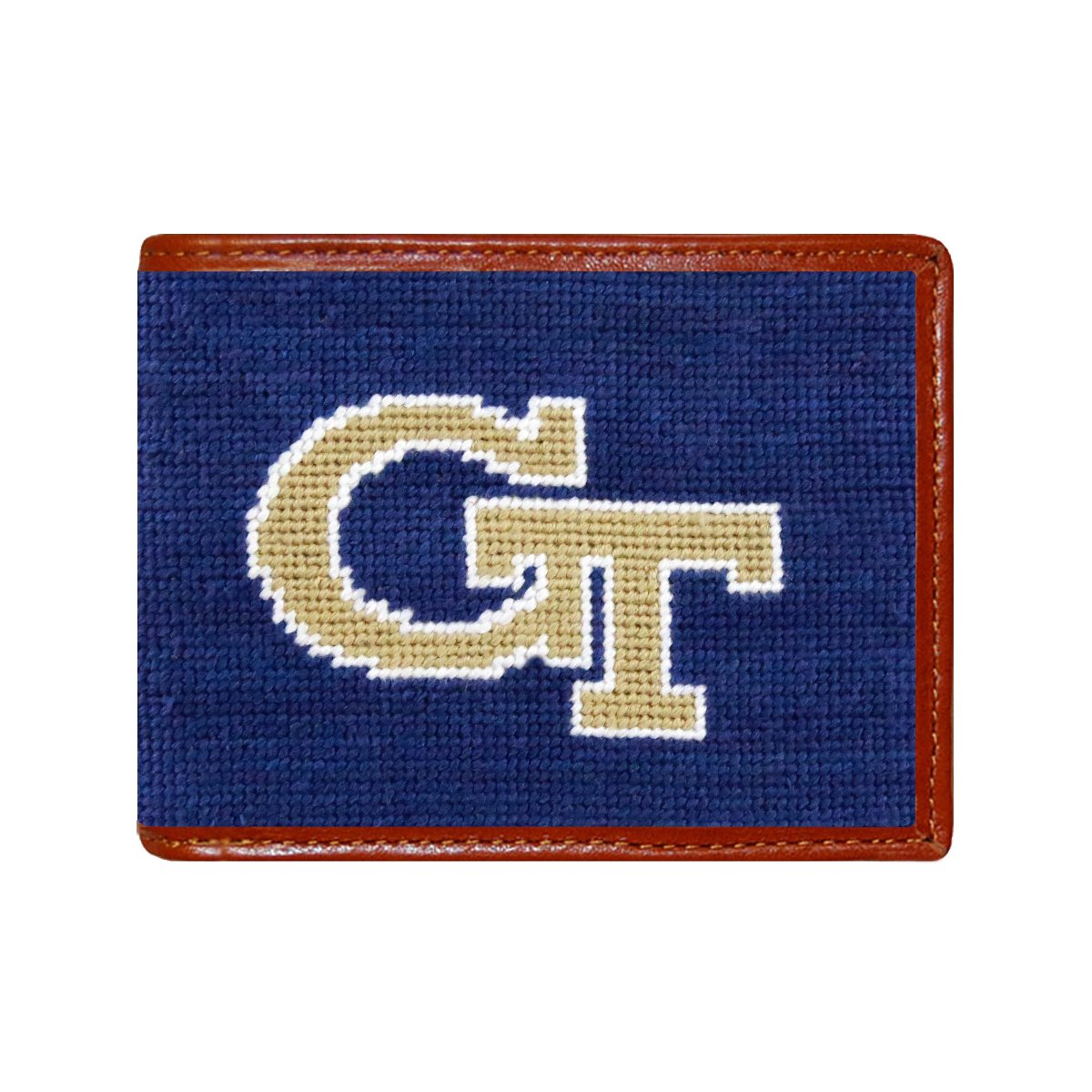 Georgia Tech Needlepoint Bi-Fold Wallet by Smathers & Branson - Country Club Prep