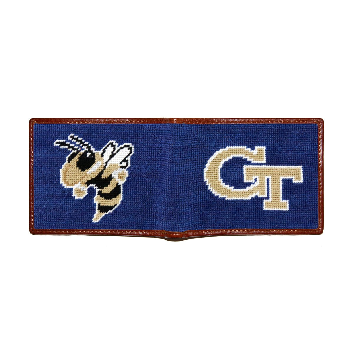 Georgia Tech Needlepoint Bi-Fold Wallet by Smathers & Branson - Country Club Prep