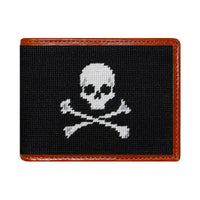 Jolly Roger Needlepoint Bi-Fold Wallet by Smathers & Branson - Country Club Prep