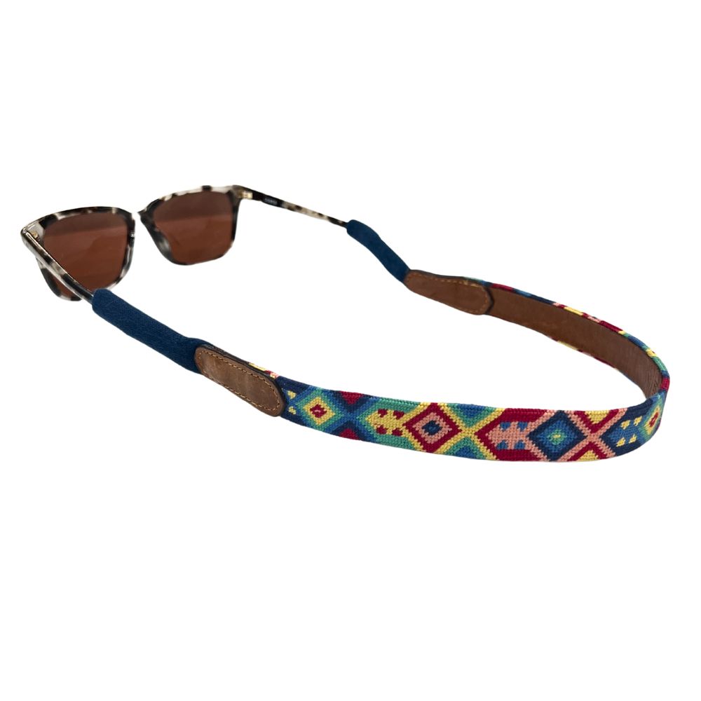 Kaleidoscope Needlepoint Sunglass Straps by Smathers & Branson - Country Club Prep