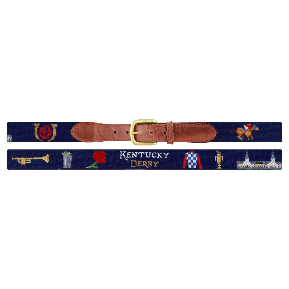 Kentucky Derby Life Needlepoint Belt by Smathers & Branson