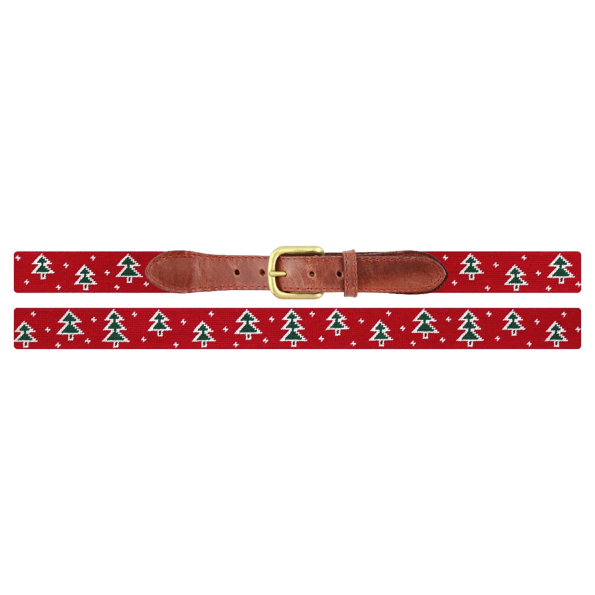 Oh Christmas Tree Needlepoint Belt by Smathers & Branson - Country Club Prep