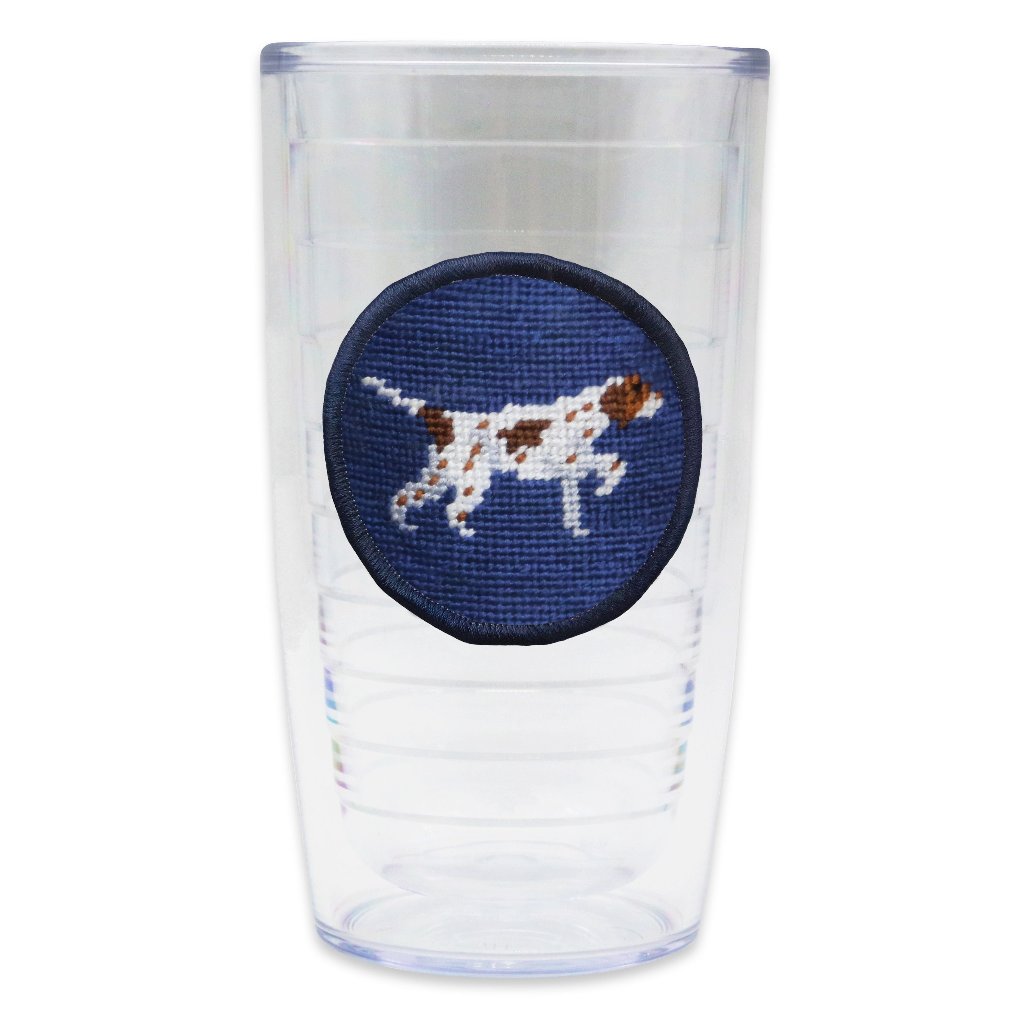 Pointer Needlepoint Tumbler by Smathers & Branson - Country Club Prep