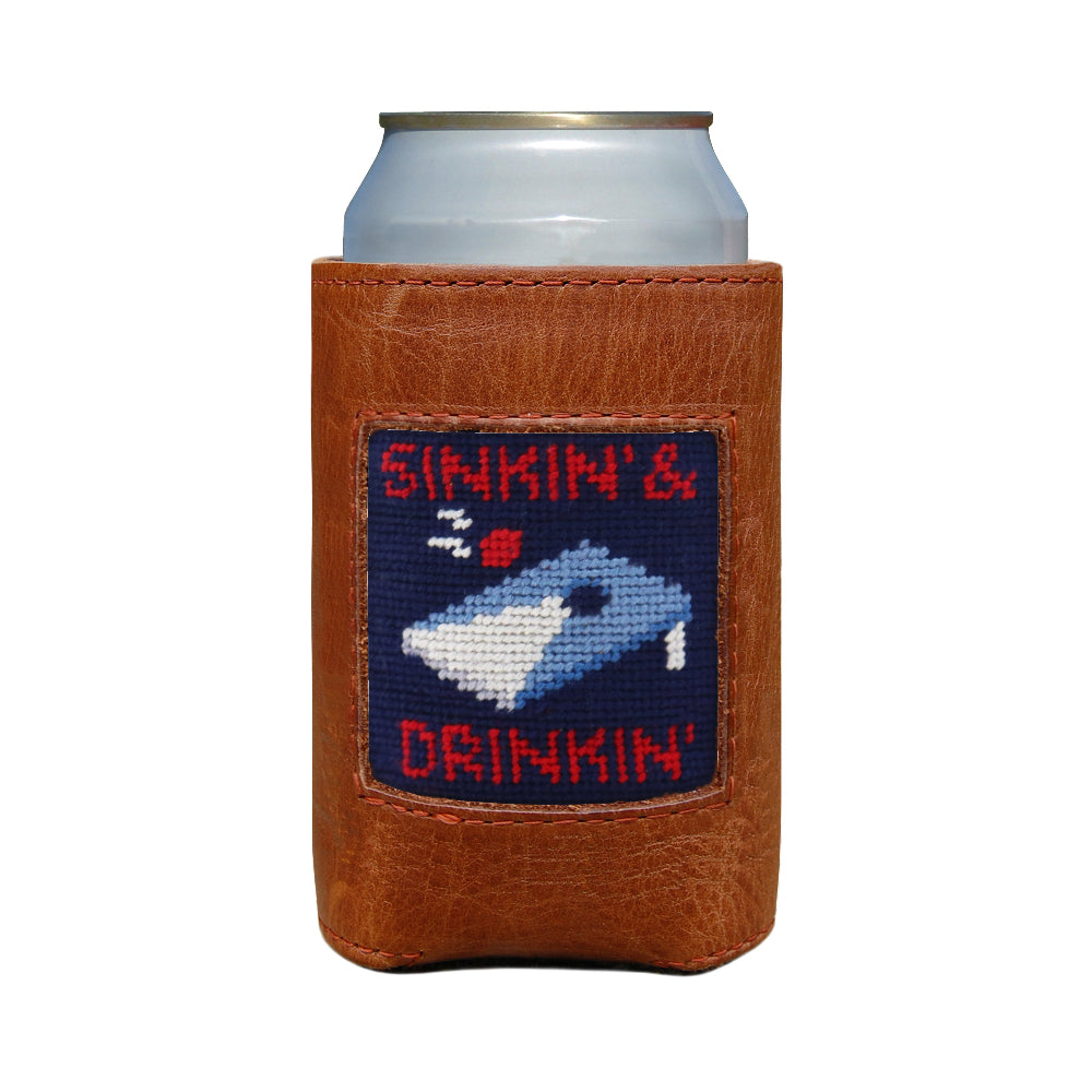 Sinkin and Drinkin Needlepoint Can Cooler by Smathers & Branson - Country Club Prep