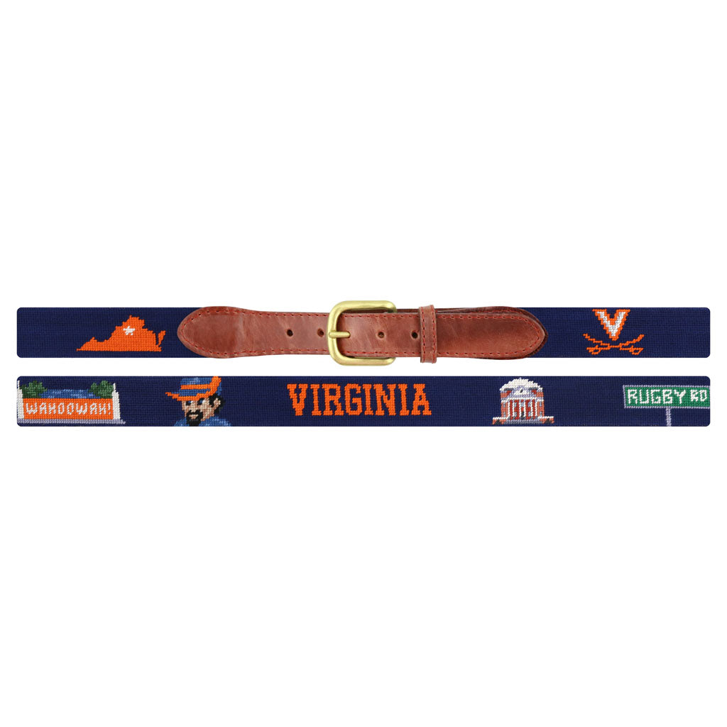 Smathers & Branson Needlepoint Belt - University of Virginia UVA