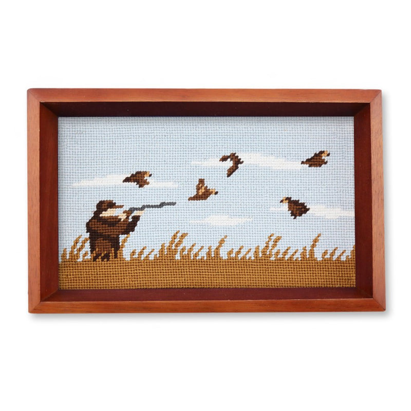 Upland Shoot Needlepoint Valet Tray by Smathers & Branson - Country Club Prep