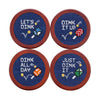 Wacky Pickleball Sayings Needlepoint Coasters by Smathers & Branson - Country Club Prep