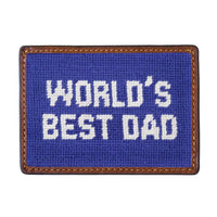 World's Best Dad Needlepoint Credit Card Wallet by Smathers & Branson - Country Club Prep