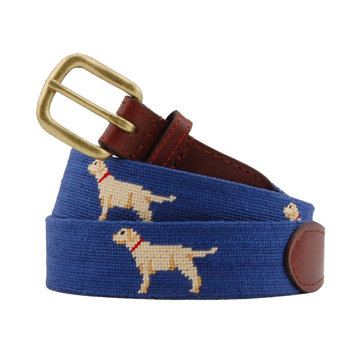 Yellow Lab Needlepoint Belt by Smathers & Branson - Country Club Prep