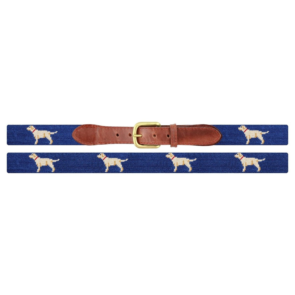 Yellow Lab Needlepoint Belt by Smathers & Branson - Country Club Prep