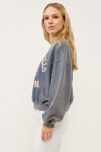 And The Why BEVERLY HILLS 92 CALIFORNIA Contrast Crop Sweatshirt - Country Club Prep