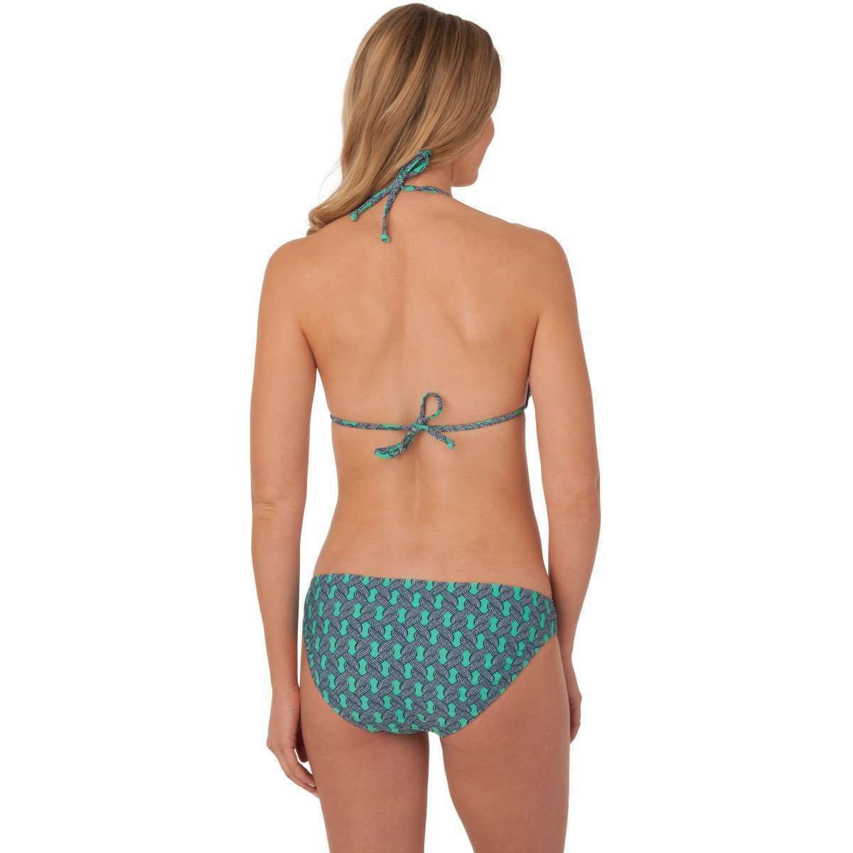 Southern Tide Nautical Rope Bikini Top in Bermuda Teal Country Club Prep