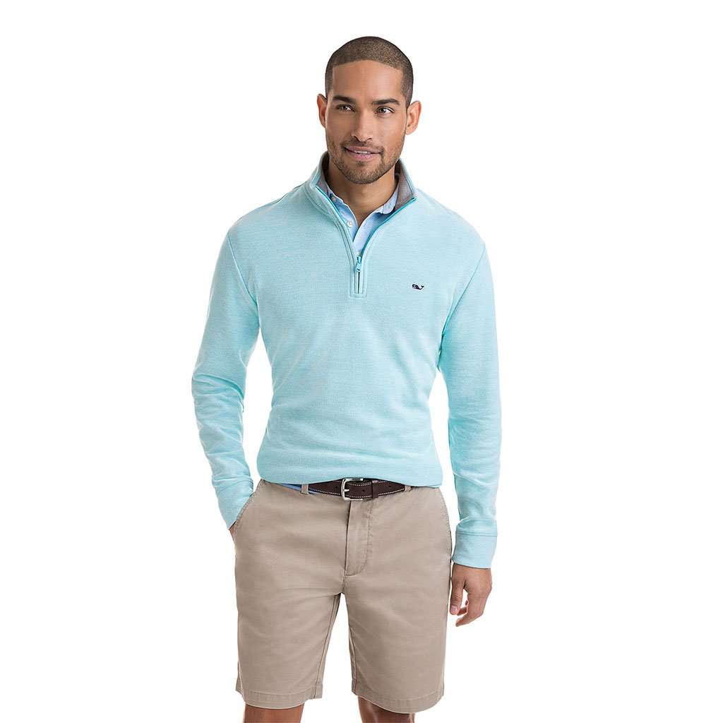 Vineyard Vines Saltwater 1/4-Zip in FJORD – Country Club Prep