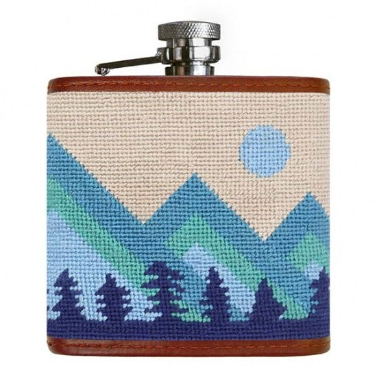 Mod Mountain Needlepoint Flask by Smathers & Branson – Country Club Prep
