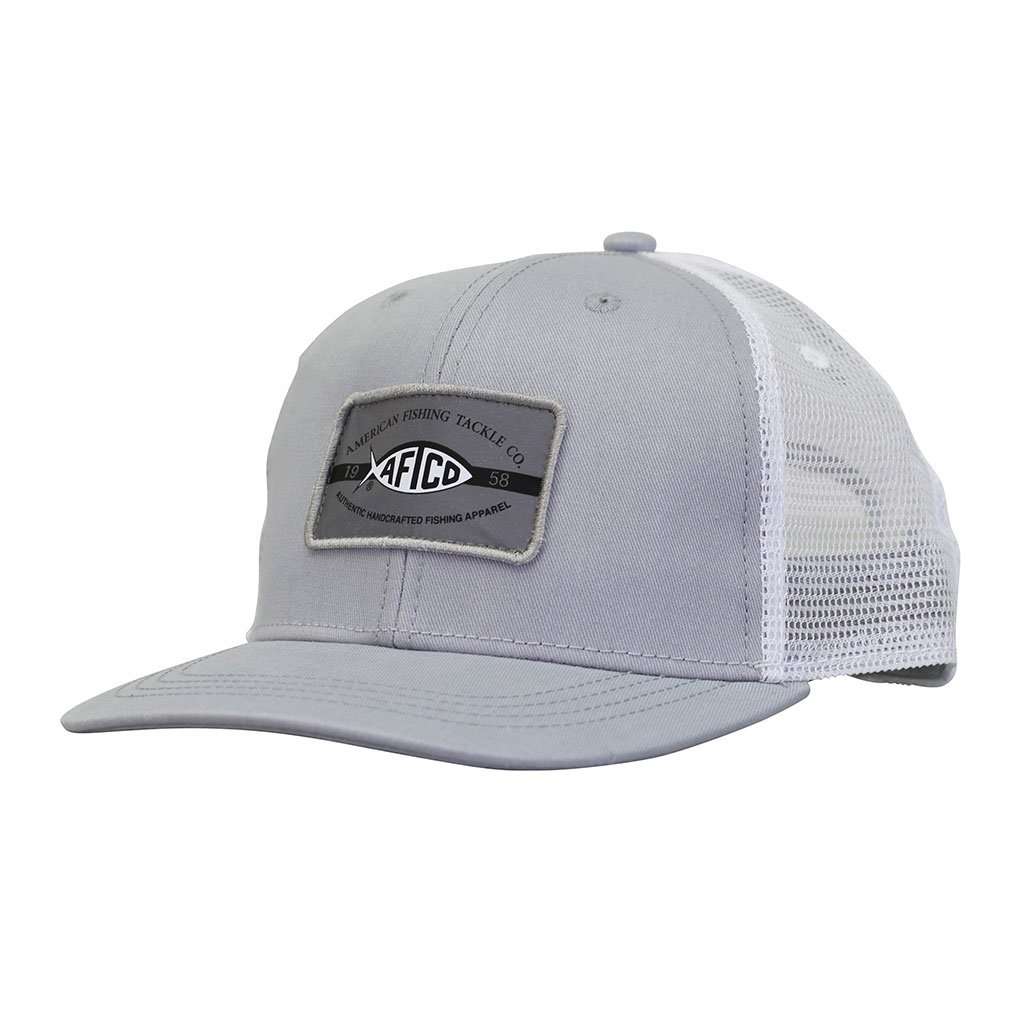 Patch Trucker Hat in Light Gray by AFTCO