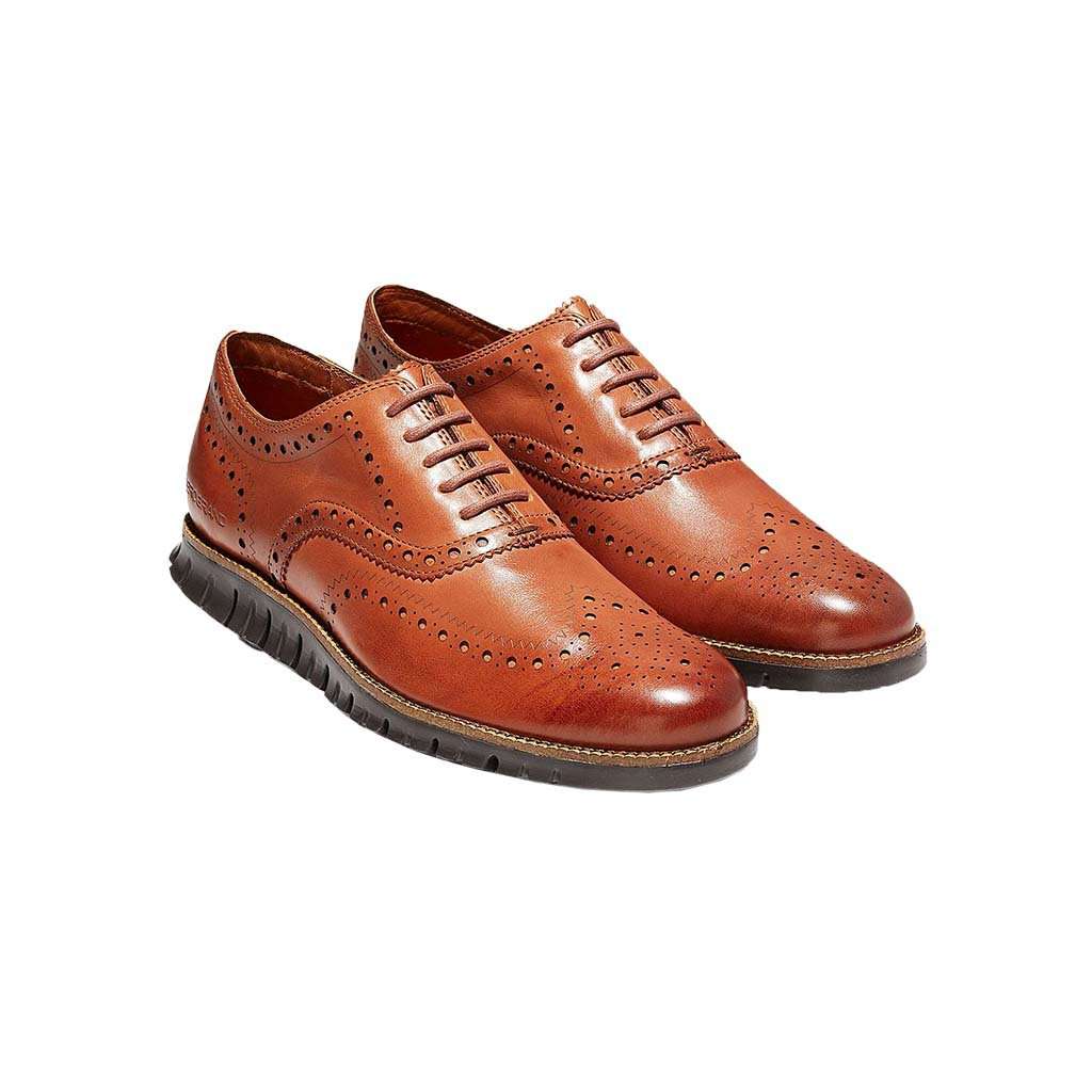 Cole Haan Men s ZER GRAND Wingtip Oxford in British Tan Java