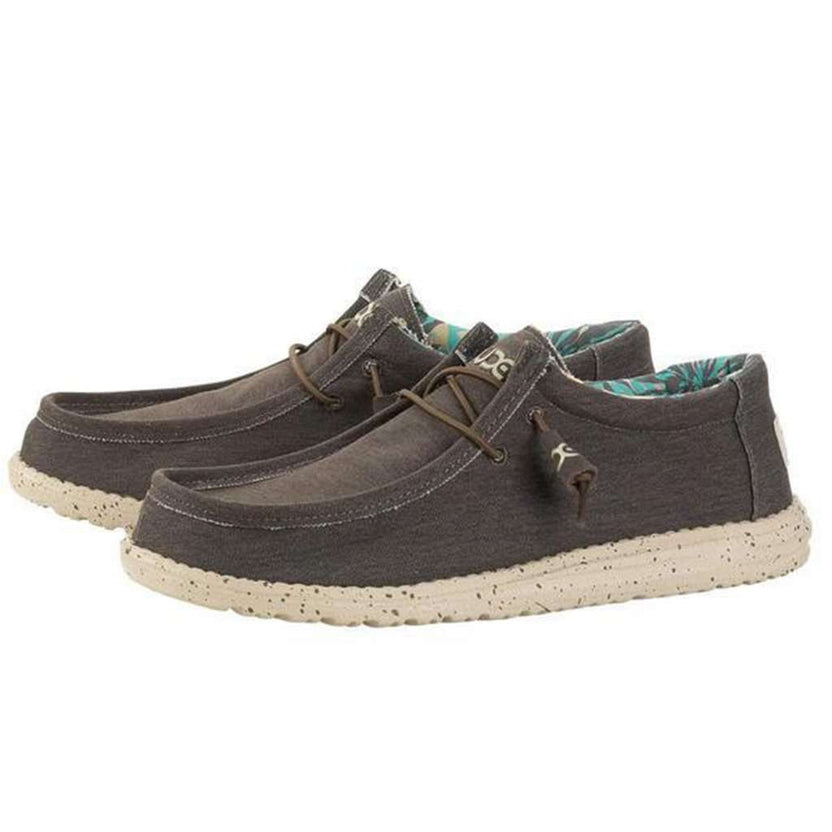 Hey Dude Wally Stretch Shoe in Chocolate – Country Club Prep