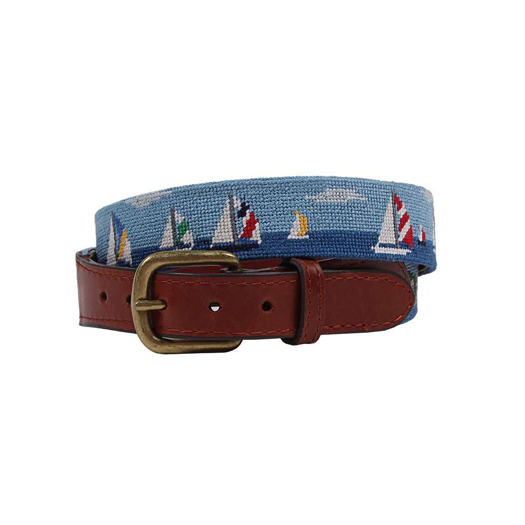 Newport to Bermuda Needlepoint Belt by Smathers & Branson