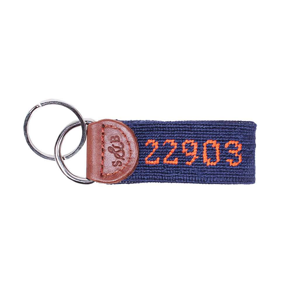 Monogrammed Needlepoint Key Fob