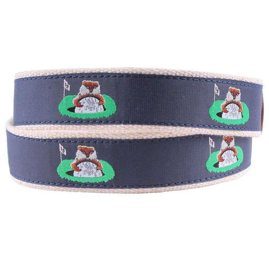 Nemo's Doom Fish Hook Leather Tab Belt by Country Club Prep