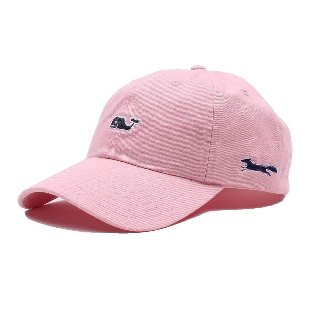 Whale Logo Baseball Hat in Flamingo by Vineyard Vines