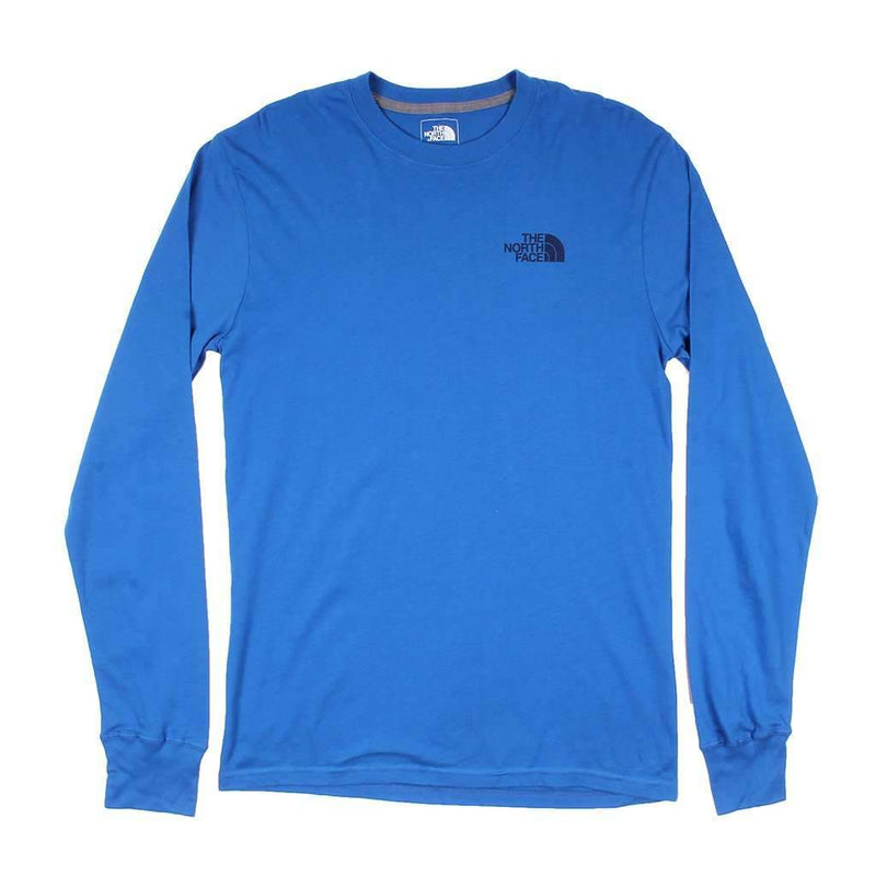 Men's Long Sleeve Red Box Tee in Turkish Sea by The North Face - Country Club Prep