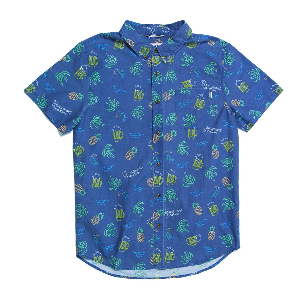 pickle rick button up shirt