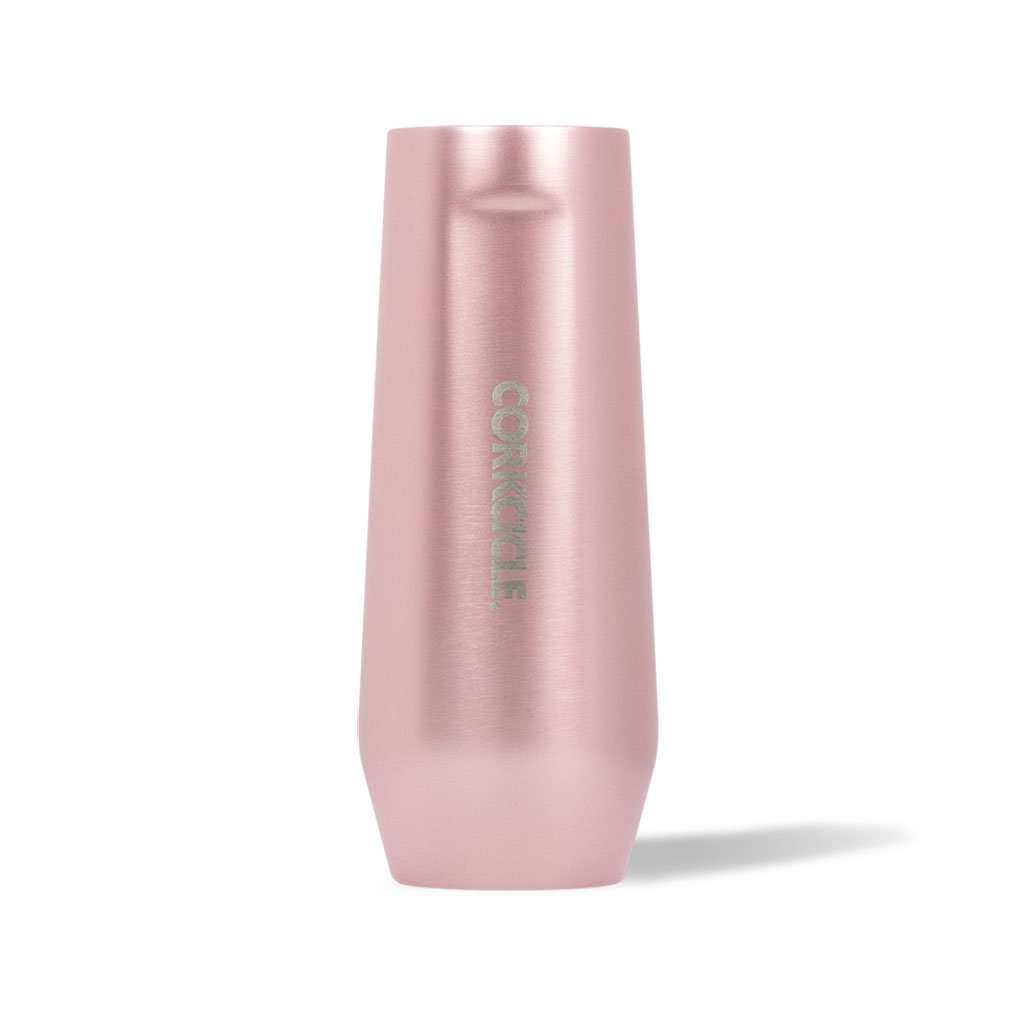 Corkcicle Stemless Flute 7 oz Rose' Metallic