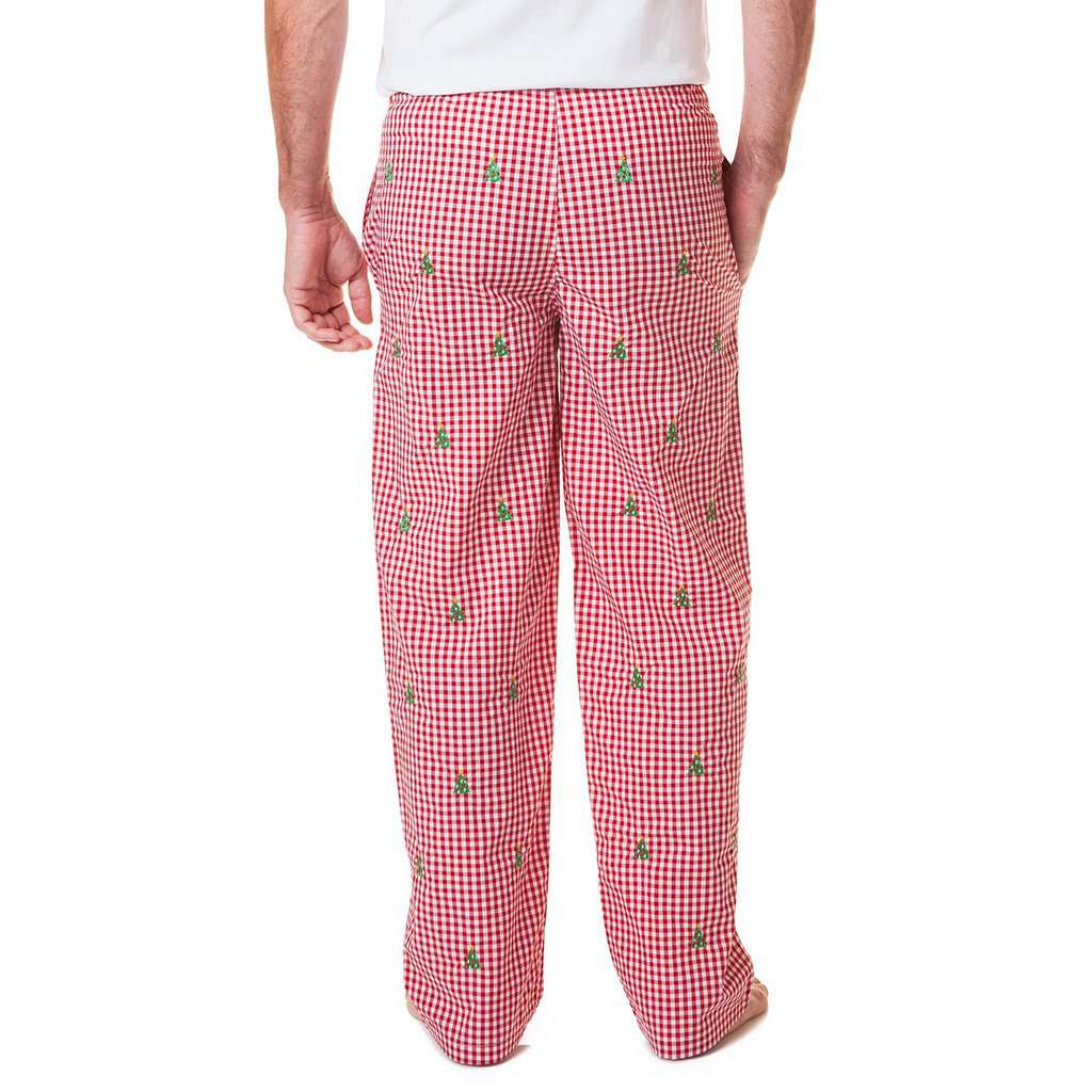 Mens embroidered clearance christmas pants