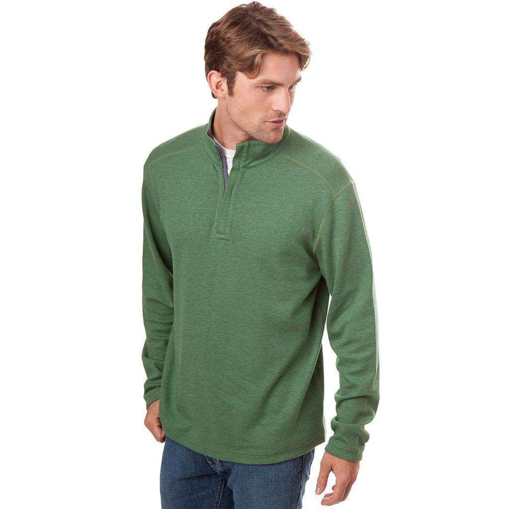 Southern Tide Blue Ridge Reversible 1/4 Zip Pullover in Willow and
