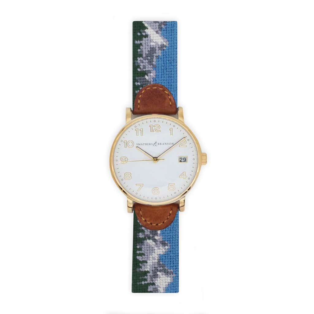 Tetons Needlepoint Watch by Smathers & Branson - Country Club Prep