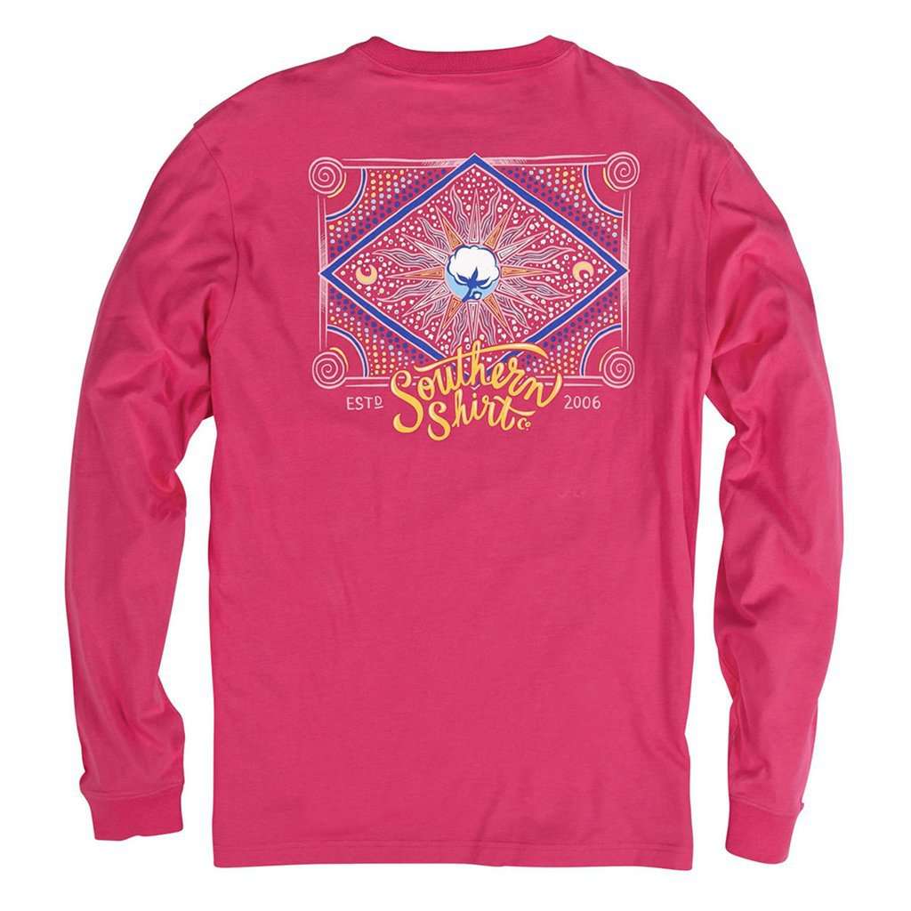 The Southern Shirt Co. Lunar Eclipse Long Sleeve Tee in Raspberry
