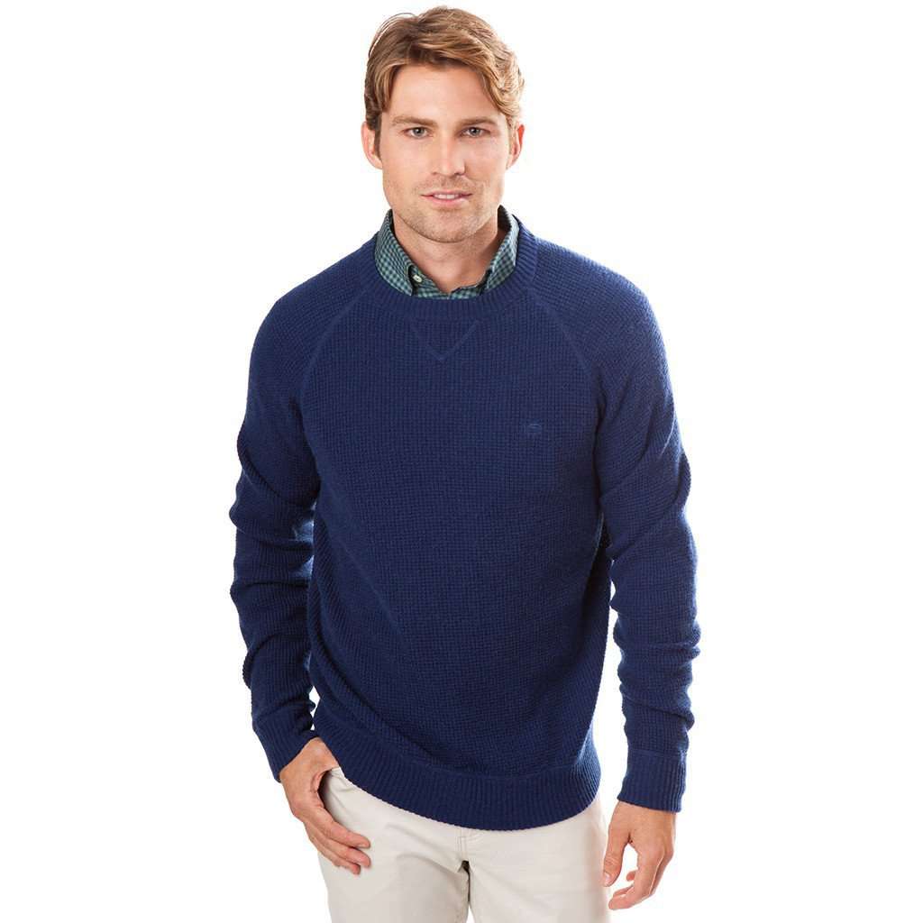 Waffle Knit Sweater in True Navy by Southern Tide – Country Club Prep
