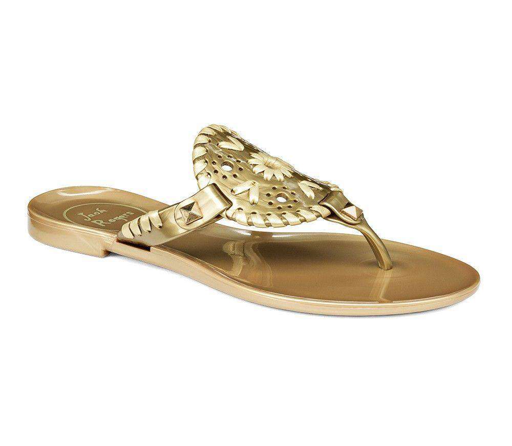 Jack Rogers Miss Georgica Jelly Sandal in Gold Country Club Prep