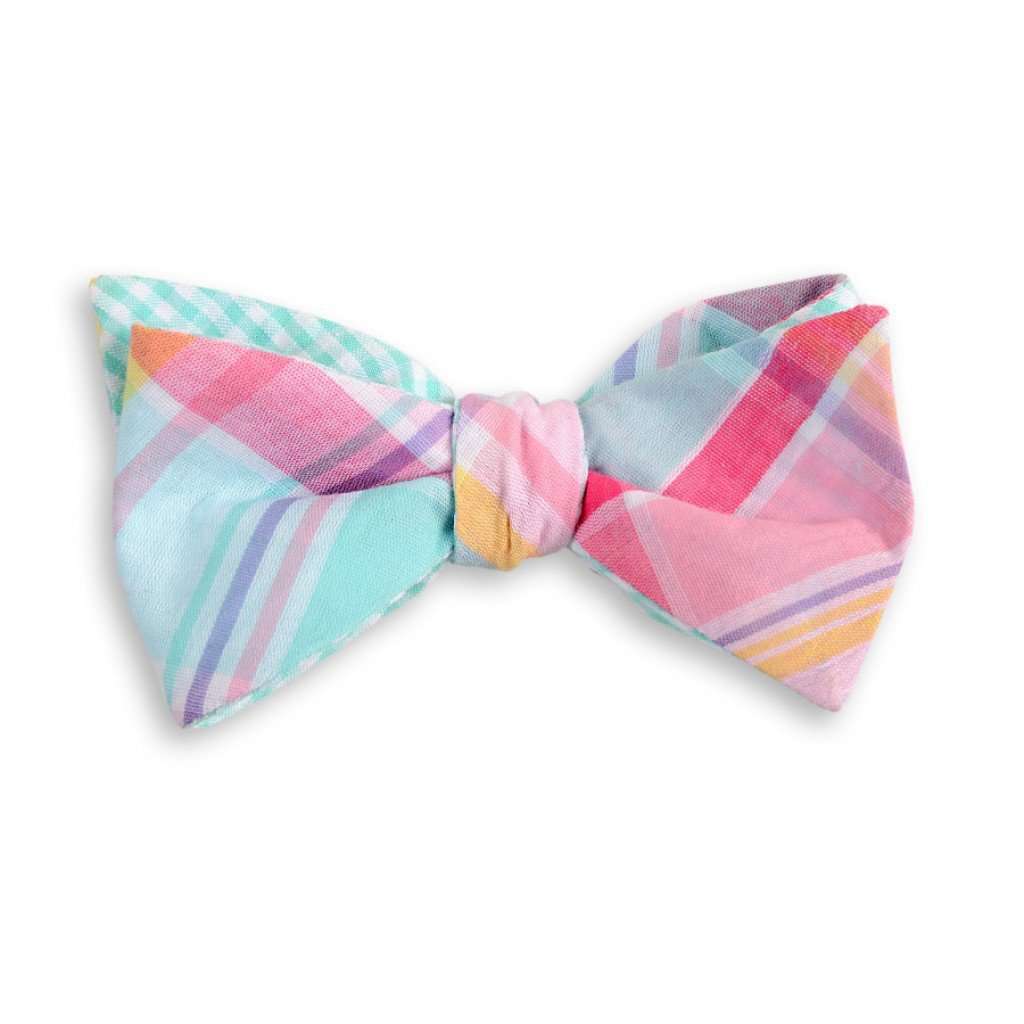 Palmetto Madras Plaid Reversible Bow Tie by High Cotton - Country Club Prep