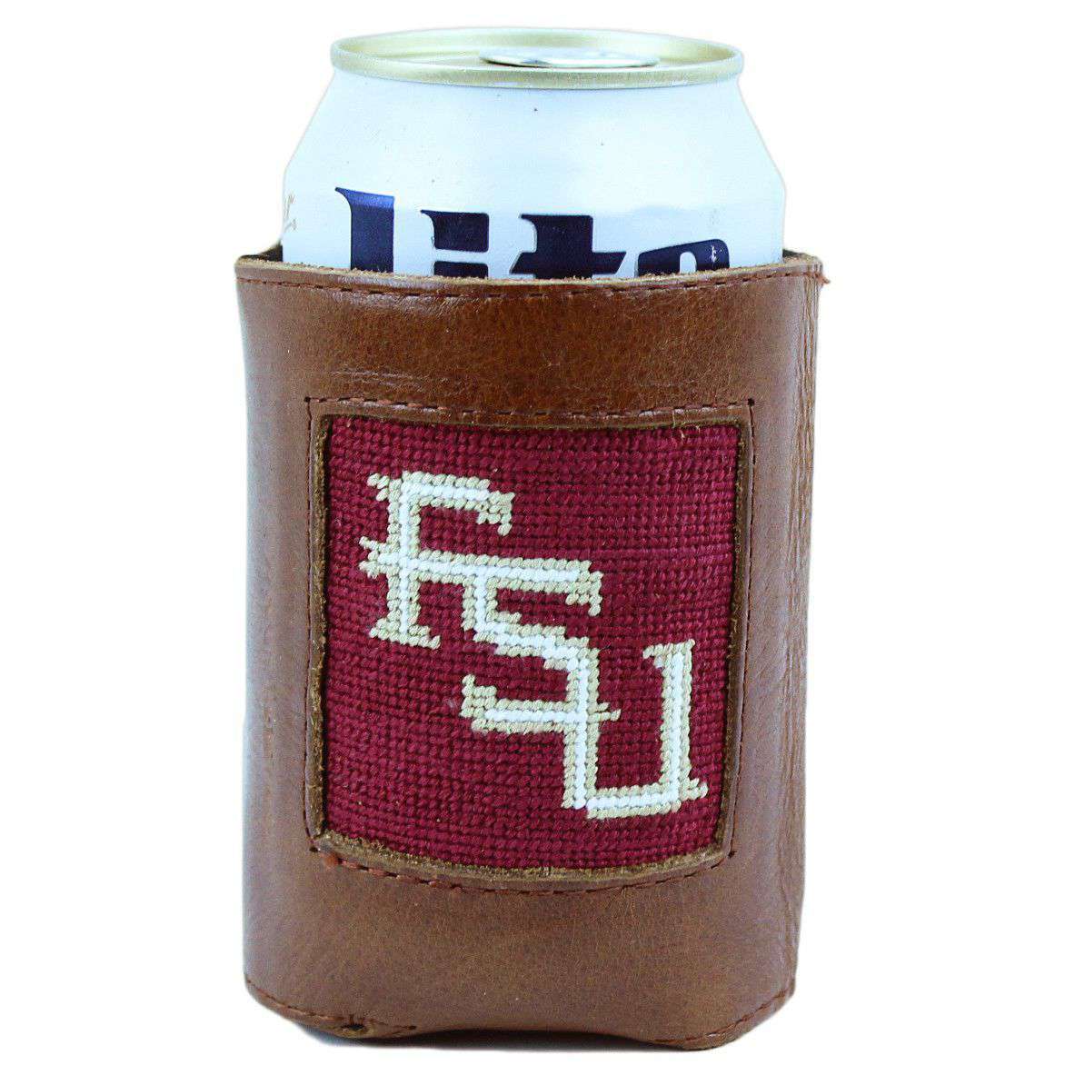 Personalized Leather Can Holder