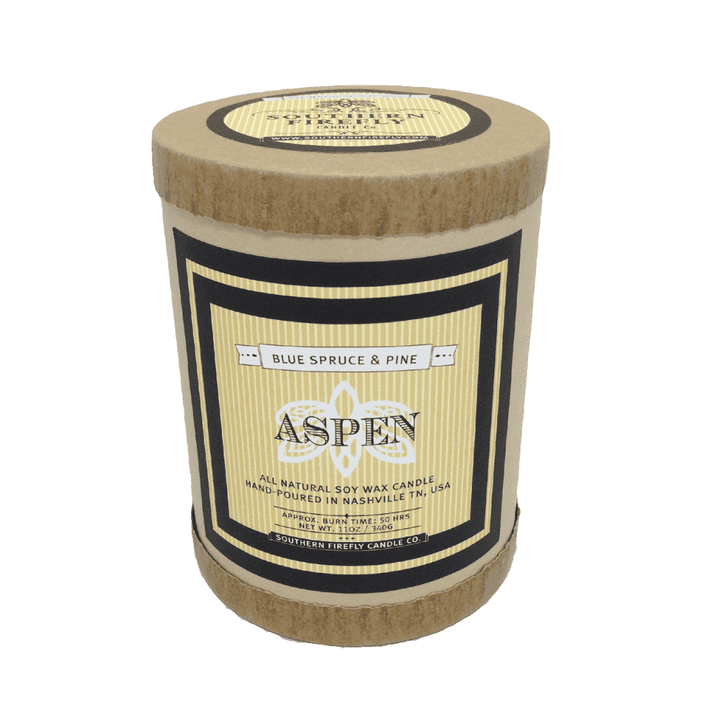 Aspen Destination Series Soy Candle in Blue Spruce and Pine Scent by Southern Firefly Candle Co. - Country Club Prep