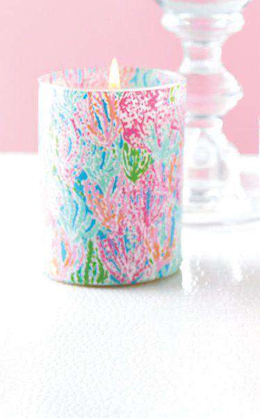 Glass Candle in Let s Cha Cha by Lilly Pulitzer Country Club Prep