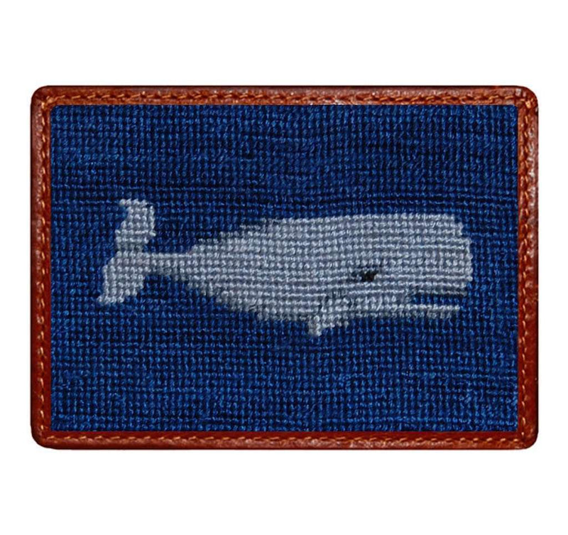 Whale Credit Card Wallet in Navy by Smathers & Branson - Country Club Prep