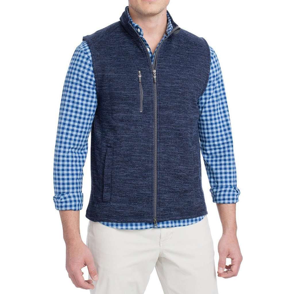 Johnnie-O Tahoe 2 Way Zip Front Fleece Vest | Free Shipping