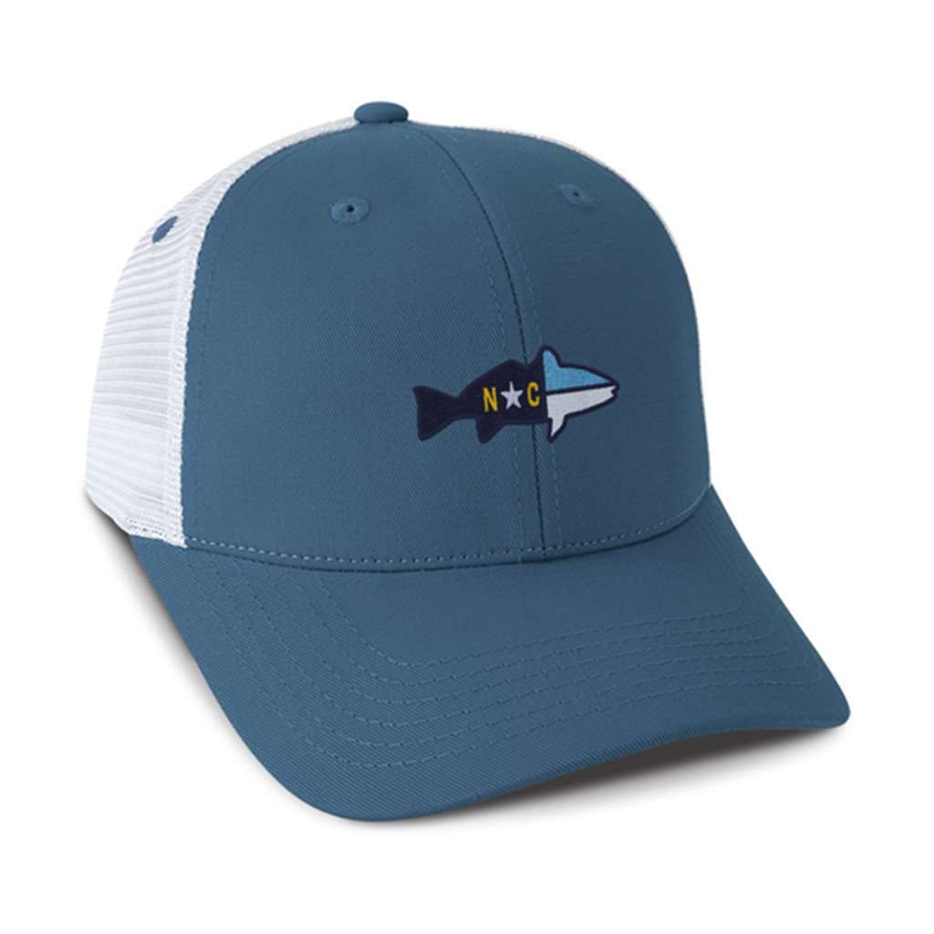 The Cascade Mesh Hat in Blue by Imperial Headwear - Country Club Prep